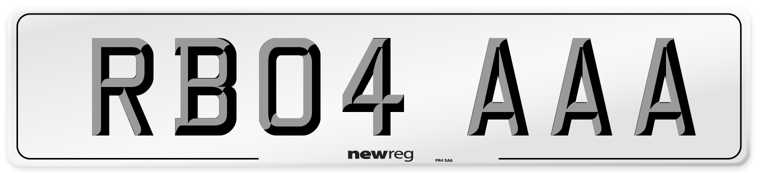 RB04 AAA Number Plate from New Reg